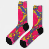 Chaussette à motif abstrait coloré (Gauche)