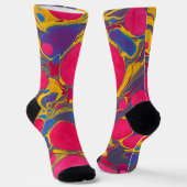Chaussette à motif abstrait coloré (Angulaire)
