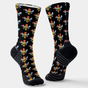 Chaussette Abeille pompier