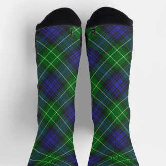 Chaussette Abercrombie Blue Green Tartan Plaid Écossais