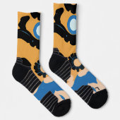 Chaussette Abstract Dream Wave – Vibrant Surreal Flow (Droite)