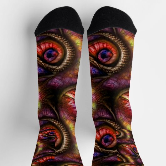 Chaussette Abstract eyes in reds and purples (Haut)