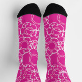 Chaussette Abstract Floral Matrix (Hot Pink) Fine Art (Haut)