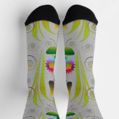Chaussette Abstract Floral with Spirals 2 (Haut)