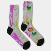 Chaussette Abstract Floral with Spirals 2 (Droite)