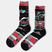 Chaussette Abstract Freedom – Custom Sustainable Premium Crew (Gauche)