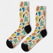 Chaussette Abstract Hand-Drawn Boho Floral Pattern (Gauche)