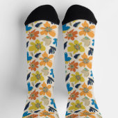 Chaussette Abstract Hand-Drawn Boho Floral Pattern (Haut)