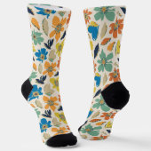 Chaussette Abstract Hand-Drawn Boho Floral Pattern (Angulaire)