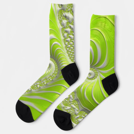 Chaussette Abstract Lime Green (Gauche)