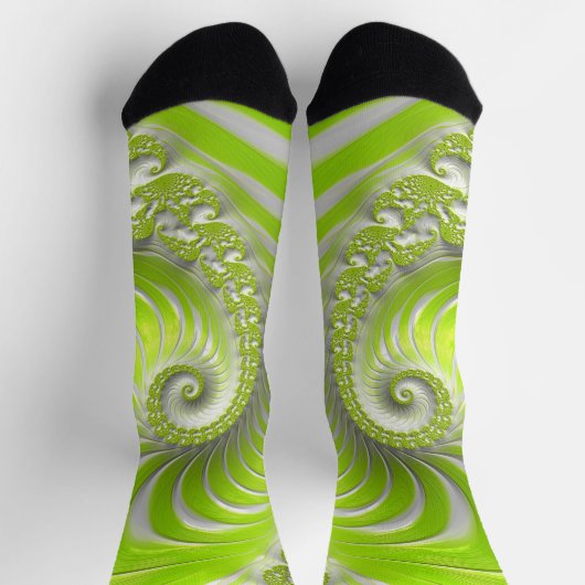Chaussette Abstract Lime Green (Haut)