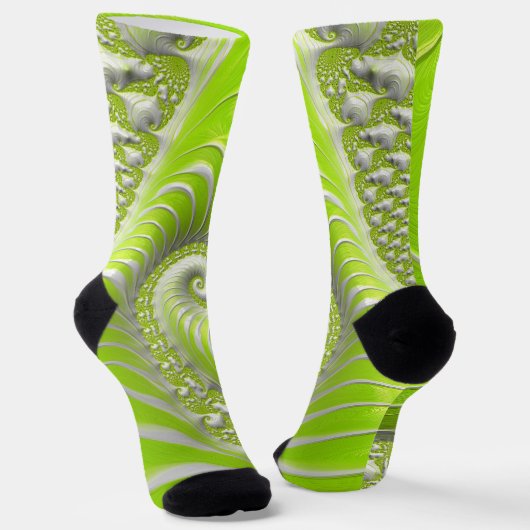 Chaussette Abstract Lime Green (Angulaire)