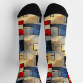 Chaussette Abstract Sky Socks with Geometric Artistic Design (Haut)