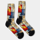 Chaussette Abstract Sky Socks with Geometric Artistic Design (Droite)