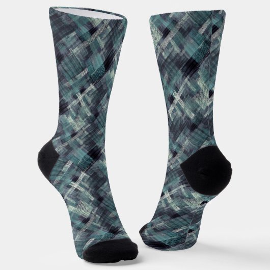 Chaussette Abstract textured grey blue grunge pattern. (Angulaire)
