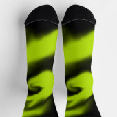 Chaussette Abstrait 3 en noir et vert citron (Haut)
