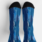 Chaussette Abstrait bleu et blanc (Haut)