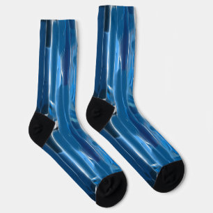 Chaussette Abstrait bleu et blanc