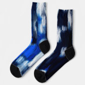 Chaussette Abstrait bleu et blanc (Gauche)