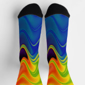 Chaussette Abstrait Coloré Ondulé (Haut)