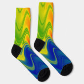 Chaussette Abstrait Coloré Ondulé (Droite)