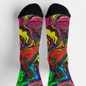 Chaussette Abstrait Coloré Twirly / Poussé / (Haut)