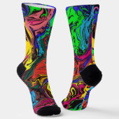 Chaussette Abstrait Coloré Twirly / Poussé / (Angulaire)