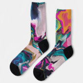 Chaussette Abstrait de couleur marbrée (Gauche)