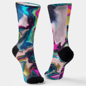 Chaussette Abstrait de couleur marbrée (Angulaire)