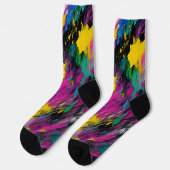 Chaussette Abstrait éclat de peinture (Gauche)