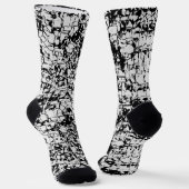 Chaussette Abstrait géométrique noir et blanc (Angulaire)
