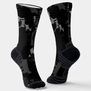 Chaussette abstrait gris et noir