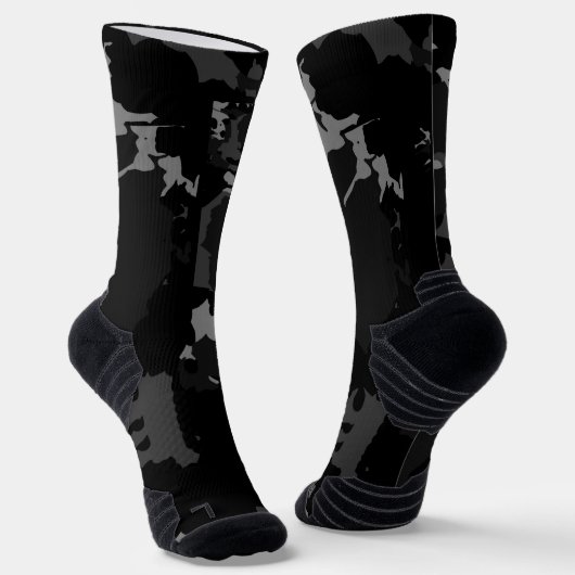 Chaussette abstrait gris et noir (Angulaire)