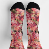 Chaussette Abstrait joli joli rose fleurs design floral (Haut)