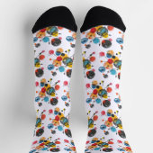 Chaussette Abstrait - Lignes, Carrés, Chaussettes Cercles (Haut)