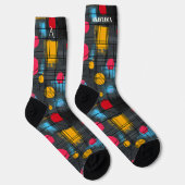 Chaussette Abstrait moderne avec Motifs géométriques dynamiqu (Droite)