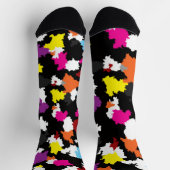 Chaussette Abstrait noir coloré irrégulier (Haut)