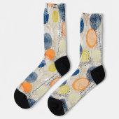 Chaussette Abstrait point de polka coloré (Gauche)