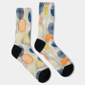 Chaussette Abstrait point de polka coloré (Droite)