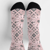 Chaussette Abstrait sans couture moderne à damiers plaid flor (Haut)