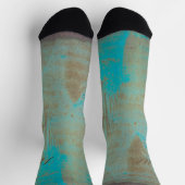 Chaussette Abstrait turquoise et brune (Haut)