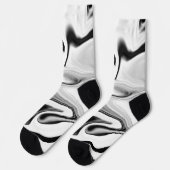 Chaussette Abstraite élégante couleur rétro fluide numérique (Gauche)