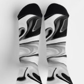 Chaussette Abstraite élégante couleur rétro fluide numérique (Haut)