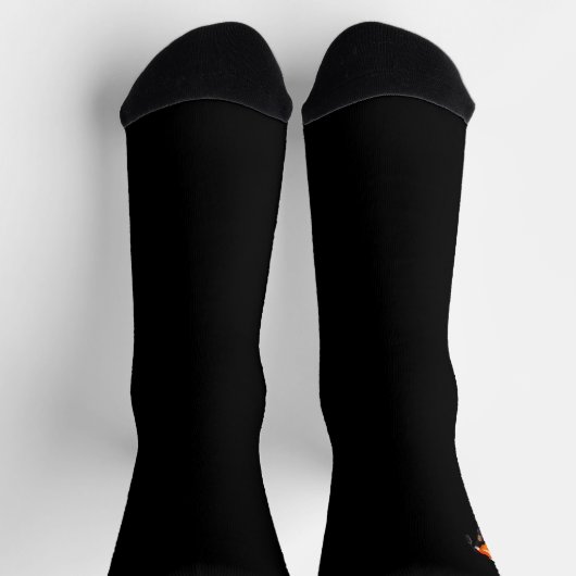 Chaussette Abstraite girafe colorée sur chaussettes noires (Haut)