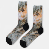 Chaussette Abstraite texture rocheuse brune grungy (Gauche)