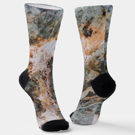 Chaussette Abstraite texture rocheuse brune grungy (Angulaire)