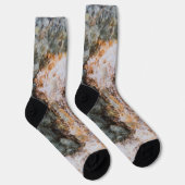 Chaussette Abstraite texture rocheuse brune grungy (Droite)