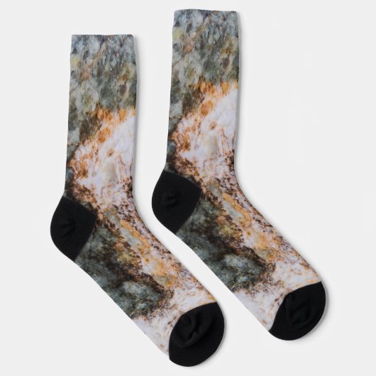 Chaussette Abstraite texture rocheuse brune grungy (Droite)