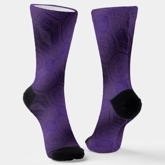 Chaussette Acceptation | Médaillons de méditation violette (Angulaire)