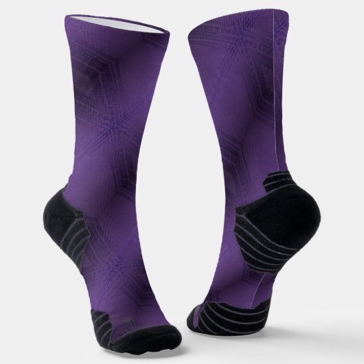 Chaussette Acceptation | Motif bohème éclectique violet (Angulaire)